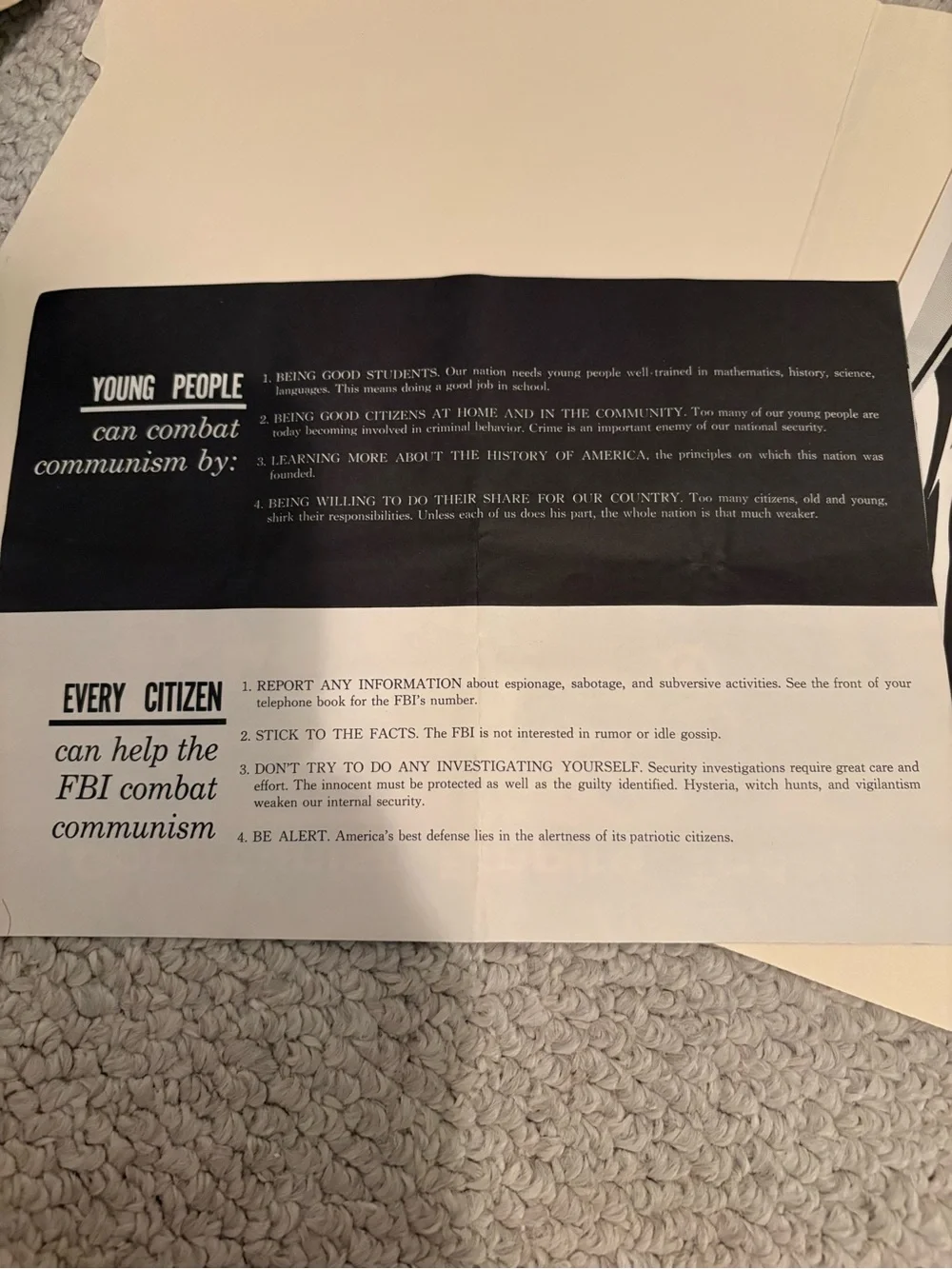 Communism 1963 Vintage Patriotic Educational Pamphlet Set - Black & White